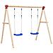 Seggiolini Per Altalena Con Corde 2 Pz Blu 37x15 Cm Polietilene - Foto miniatura 1