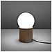 Lampada Da Tavolo Boomo Sl. 1193 - Moderno Lampade Da Scrivania Legno Naturale 21x12x12 Cm - Foto miniatura 3