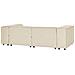 Aprica Lino Sintetico Beige Con Ottomana 2 Posti Lato Sinistro - Foto miniatura 5
