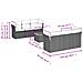 Set Divani da Giardino con Cuscini 7pz Nero Polyrattan - Foto miniatura 3