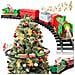 Trenino per Albero di Natale Treno con Supporto per Centro Albero con Luci Suoni - Foto miniatura 1