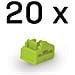47895 Clip Sicura Bloccaporte Rj-45 Verde Acrilonitrile Butadiene Stirene (abs) 20 Pz - Foto miniatura 1