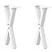 Gambe Tavolino Caffè A X 2 Pz Bianco 38x(42-43) Cm Acciaio - Foto miniatura 1