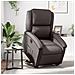 Poltrona A Rialzo Reclinante Elettrica Marrone Scuro Vera Pelle - Foto miniatura 1