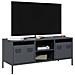 Mobile Tv Antracite 101,5x39x43,5 Cm Acciaio Laminato A Freddo - Foto miniatura 1
