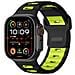 Elegante Cinturino In Silicone Per Apple Watch Serie 1-10 Black+green - Foto miniatura 1