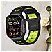 Elegante Cinturino In Silicone Per Apple Watch Serie 1-10 Black+green - Foto miniatura 2
