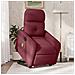 Poltrona Alzapersona Massaggio Reclinabile Rosso Vino Tessuto - Foto miniatura 2