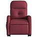 Poltrona Alzapersona Massaggio Reclinabile Rosso Vino Tessuto - Foto miniatura 8