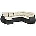 Set Divani da Giardino con Cuscini 7pz Nero Polyrattan - Foto miniatura 1