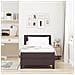 Letto con rete a molle e materasso marrone scuro 90x200 cm Tessuto - Foto miniatura 5