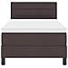 Letto con rete a molle e materasso marrone scuro 90x200 cm Tessuto - Foto miniatura 8