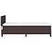 Letto con rete a molle e materasso marrone scuro 90x200 cm Tessuto - Foto miniatura 9
