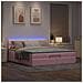 Pouf Letto con Materasso e LED Rosa 180x200cm in Velluto - Foto miniatura 3
