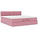Pouf Letto con Materasso e LED Rosa 180x200cm in Velluto - Foto miniatura 7