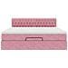 Pouf Letto con Materasso e LED Rosa 180x200cm in Velluto - Foto miniatura 8