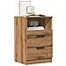 Comodini 2pz Rovere Artigianale 40x36x65cm in Legno Multistrato - Foto miniatura 2