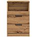 Comodini 2pz Rovere Artigianale 40x36x65cm in Legno Multistrato - Foto miniatura 5