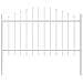Recinzione da Giardino  con Parte Superiore a Giro Bianco 3,4x1 m in Acciaio - Foto miniatura 4