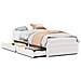 Letto senza Materasso Bianco 90x190 cm in Legno Massello Pino - Foto miniatura 1
