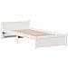 Letto senza Materasso Bianco 90x190 cm in Legno Massello Pino - Foto miniatura 5