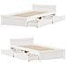 Letto senza Materasso Bianco 90x190 cm in Legno Massello Pino - Foto miniatura 9