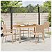 Sedie impilabili da giardino 4 pcs Crema e Marrone - Foto miniatura 3