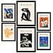 Set Di 6 Stampe Dipinti Astratti Di Picasso E Matisse, Stampe Del Fauvismo E Del Surrealismo Per L'interior Design A3 & A4 Cornice Nera - Foto miniatura 1