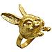 Anello Coniglio In Oro Antico. Misura 16 - Foto miniatura 5