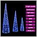 Albero di Natale con 90 LED 3 pcs Blu 20 x 20 x 80 cm Acrilico - Foto miniatura 7