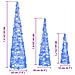 Albero di Natale con 90 LED 3 pcs Blu 20 x 20 x 80 cm Acrilico - Foto miniatura 8