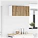 Armadio pensile Riga Rovere Artigiano e Bianco 40 x 31 x 40 cm - Foto miniatura 4