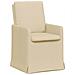 Sedie da pranzo 2 pcs Crema 57 x 67 x 98 cm Tessuto - Foto miniatura 1