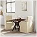 Sedie da pranzo 2 pcs Crema 57 x 67 x 98 cm Tessuto - Foto miniatura 3