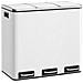 Cestino triplo per la raccolta differenziata, bianco, 54 l LTB54WT - Foto miniatura 1