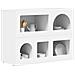 Credenza Bianco 80.5 x 35 x 59 cm Legno multistrato - Foto miniatura 3