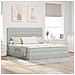 Letto con testiera Grigio chiaro 180 x 200 cm Velluto - Foto miniatura 2