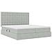 Letto con testiera Grigio chiaro 180 x 200 cm Velluto - Foto miniatura 7