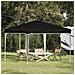 Tenda per feste a pop-up 288 x 288 x 245 cm Nero Tessuto Oxford - Foto miniatura 2