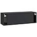 Mobile Porta TV da Muro Montaggio a parete Nero 98 x 31 x 30 cm - Foto miniatura 6