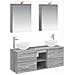 Set di mobili per il bagno 5 pcs Sonoma grigio - Foto miniatura 1