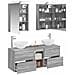 Set di mobili per il bagno 5 pcs Sonoma grigio - Foto miniatura 3