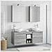 Set di mobili per il bagno 5 pcs Sonoma grigio - Foto miniatura 4