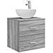 Set di mobili per il bagno 5 pcs Sonoma grigio - Foto miniatura 5