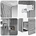 Set di mobili per il bagno 5 pcs Sonoma grigio - Foto miniatura 9
