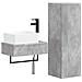 Set di mobili per il bagno 2 pz Grigio Cemento - Foto miniatura 1