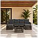 Set Divano da Giardino 7 pz Grigio e Grigio Scuro polyrattan - Foto miniatura 7