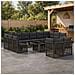 Set Divano da Giardino 13 pz Grigio polyrattan - Foto miniatura 5