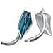 Coppia Specchietti Retrovisori Specchi Moto Custom Argento Adattatori Dx+sx - Foto miniatura 3
