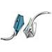 Coppia Specchietti Retrovisori Specchi Moto Custom Argento Adattatori Dx+sx - Foto miniatura 4
